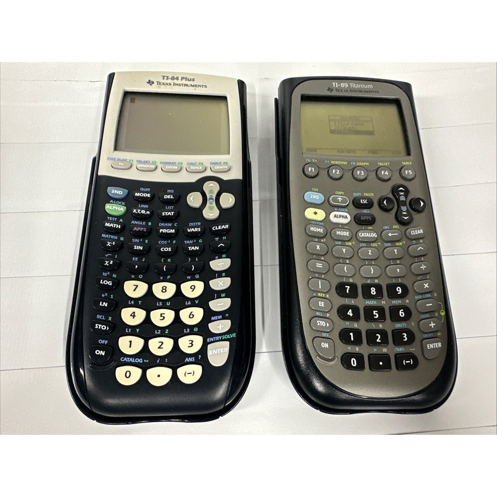 Lot Of 2 Texas Instruments TI-89 Titanium And Ti -84plusGraphing Calculator Part